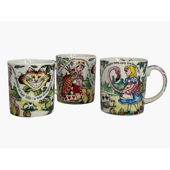 Paul Cardew Dining Set Of 3 Alice In Wonderland Coffee Mug Paul